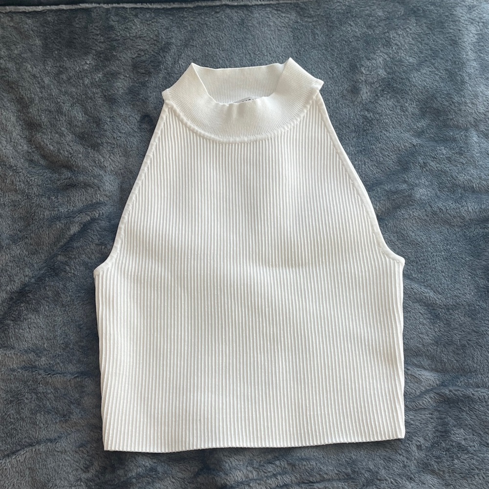 Aritzia sculpt knit high neck top